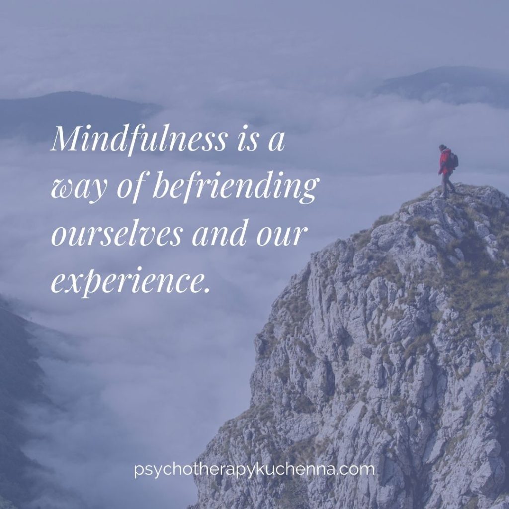 Mindfulness is a way of befriending ourselves and our experience.